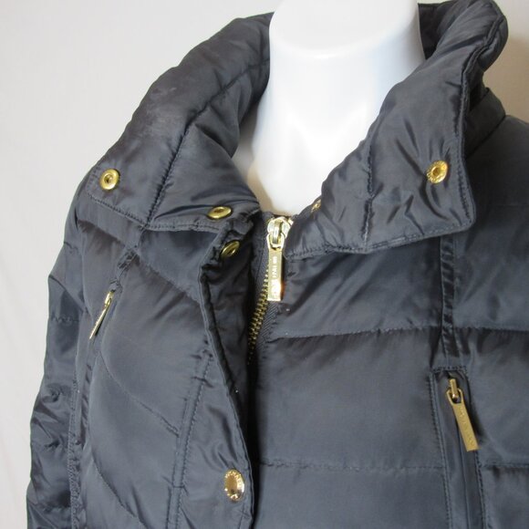 Michael Kors Dark Gray Long Goose Down Puffer Parka Winter Coat Women's Plus 0X - Picture 6 of 9